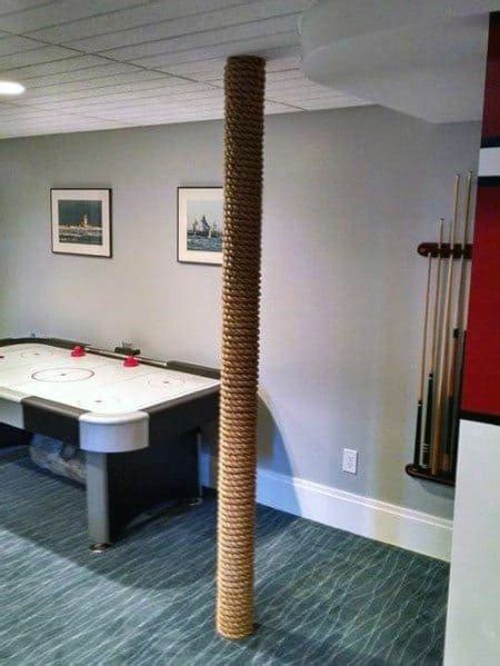 Top 50 Best Basement Pole Ideas Downstairs Column Cover Designs