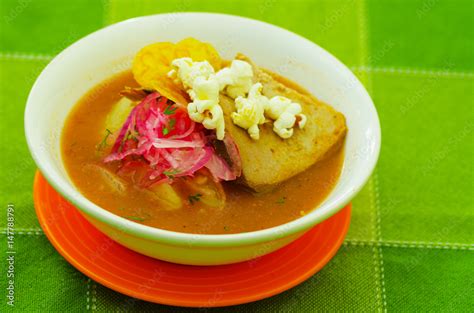 Delicious Encebollado Fish Stew From Ecuador Traditional Food National
