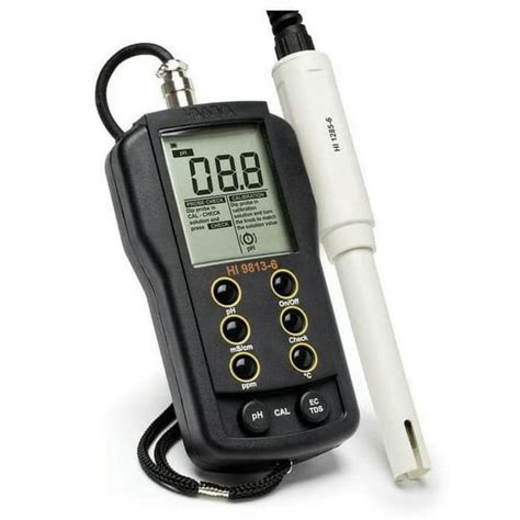 Jual Portable Ph Ec Tds Temperature Meter With Cal Check™ Hanna Hi 9813 6 Jakarta Utara Lab
