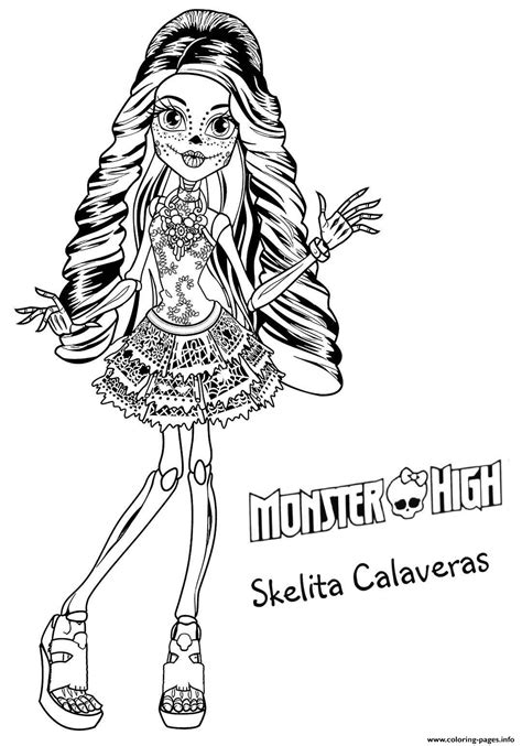 halloween monster high coloring pages printable