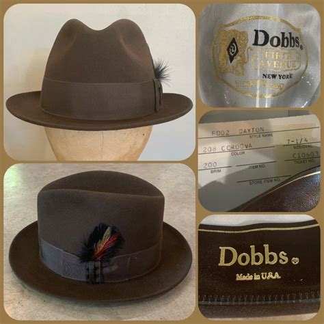 Dobbs Dayton Fedora Fur Felt Dress Hat 7 14 Rockabilly Swing Etsy