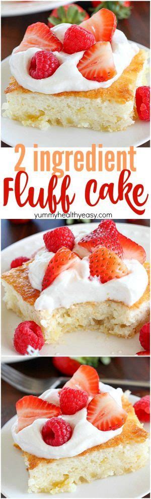 2 Ingredient Fluff Cake Yummy Healthy Easy