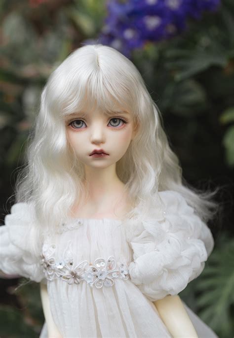13 14 16 Bjd Doll White Wig Doll Long Curly Wig Sd Doll Etsy