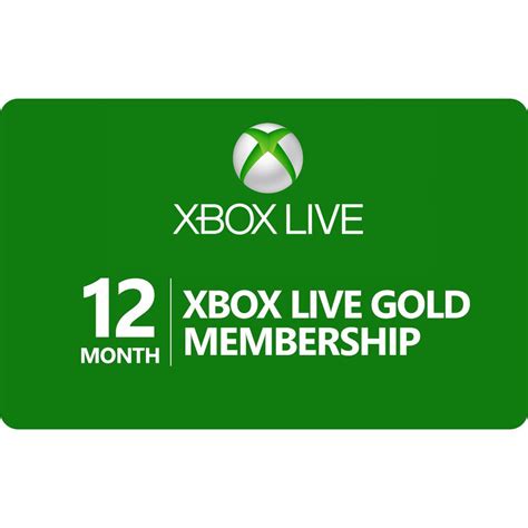 Microsoft Xbox Live Gold 3 6 12 Month Digital Membership Subscription