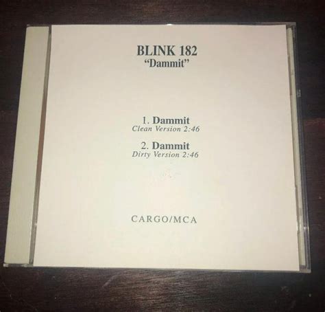 Blink 182 Dammit 1997 Cdr Discogs