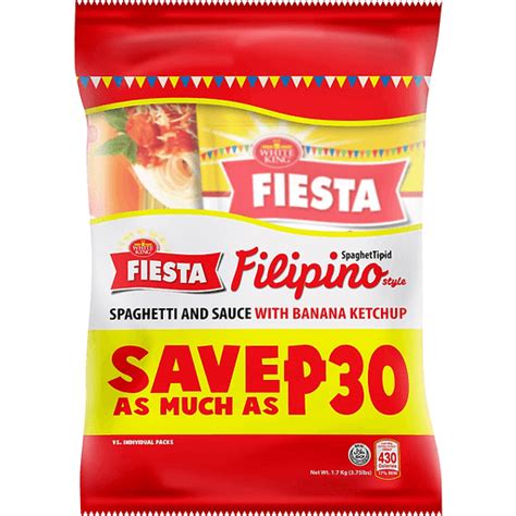 White King Fiesta Spaghetti G Filipino Sauce G Pasta Sauces