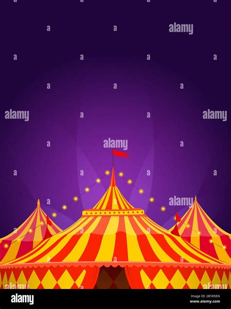 Big Top Circus Tent With Spotlights Background Stock Vector Image And Art