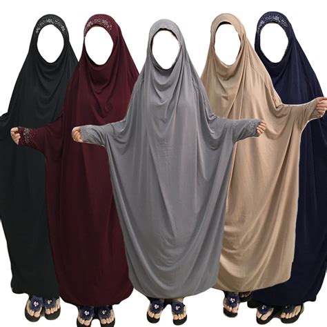 details about jilbab khimar abaya prayer dress overhead kaftan women muslim hijab islamic robe