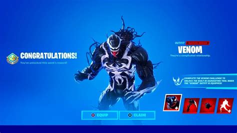 Venom Free Skin Unlocked In Fortnite Youtube