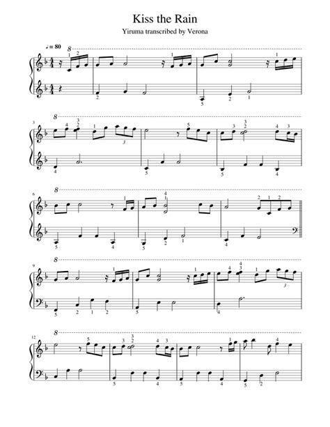 Nơi này có anh sheet piano pdf. KISS THE RAIN - YIRUMA Sheet music for Piano (Solo) | Musescore.com