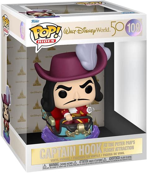 Funko Pop Ride Walt Disney World 50th Captain Hook At Peter Pans