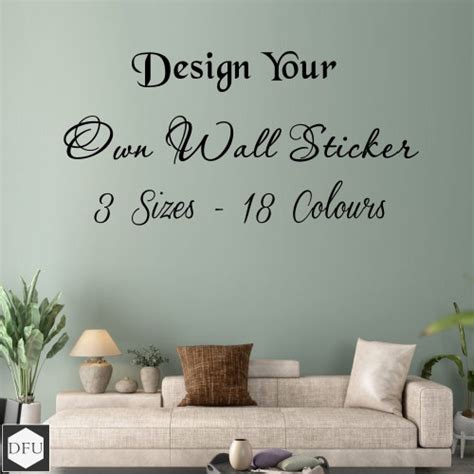 Create Your Own Quote Personalised Wall Quote Sticker Wall Etsy Uk
