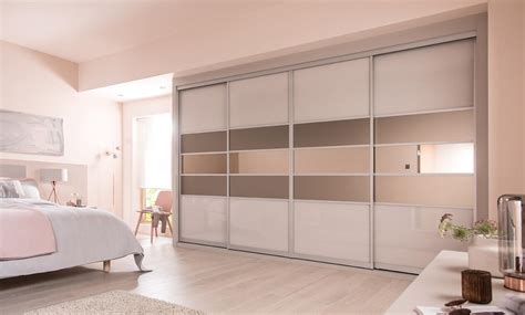 Fitted Wardrobes Sliding Doors Cashmere U0026 Satin Bronze Glass With