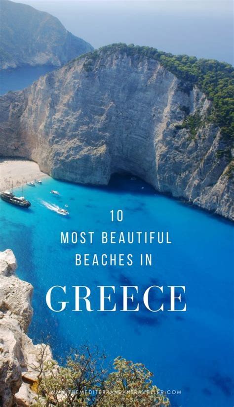 The Blue Waters And Cliffs In Greece With Text Overlay Reading 10 Most