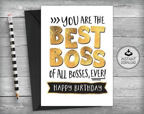 15 awesome gifts to buy for your boss that won't break the bank in 2019. Boss Card - Supervisor Thank You Card - Funny Appreciation ...