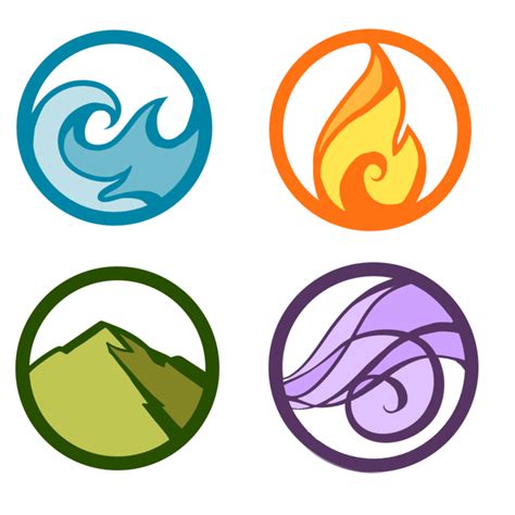 4 Elements Elements Of Nature Game Design Logo Design Earth Air