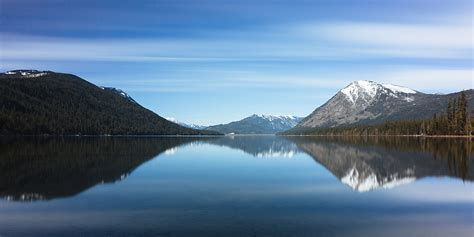 Landscape Photo Of Snow Capped Mountain And Lake During Daytime Hd