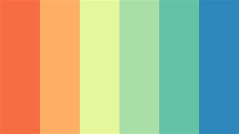 Flat Orange Blue Green Pie Chart Color Palette Color Palette Color