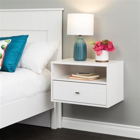 Prepac Floating Nightstand White In The Nightstands Department At
