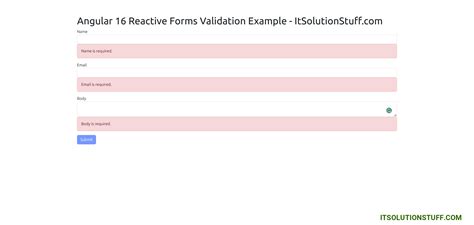Angular 16 Reactive Forms Validation Tutorial