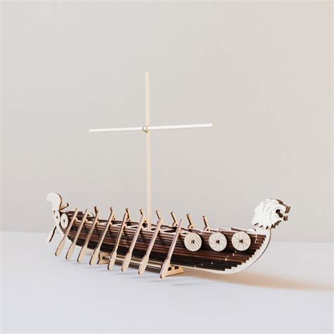 Drakkar Wooden Model Kit Viking Ship The Viking Ship Etsy