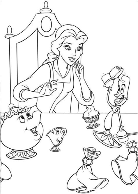 Free Printable Beauty And The Beast Coloring Pages For