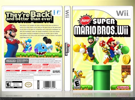 New Super Mario Bros Wii Wii Box Art Cover By Ayron