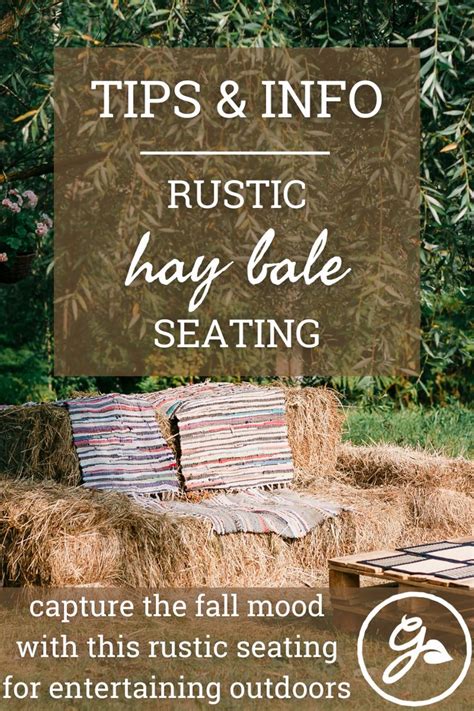 Hay Bale Seating With Text That Reads Tips And Info Rustic Hay Bale