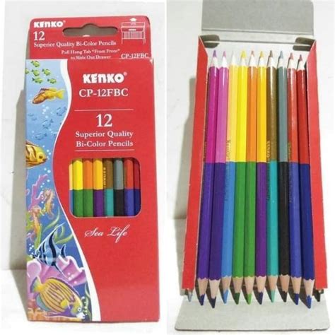 Pensil Warna Kenko Bi Colour 24 Warna 12 Warna Bolak Balik Siplah