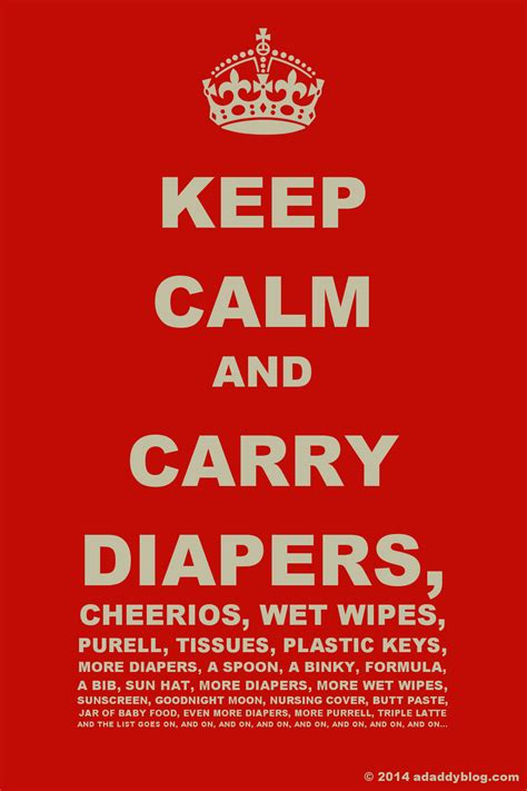 Free Parenting Printable Keep Calm And Carry Diapers