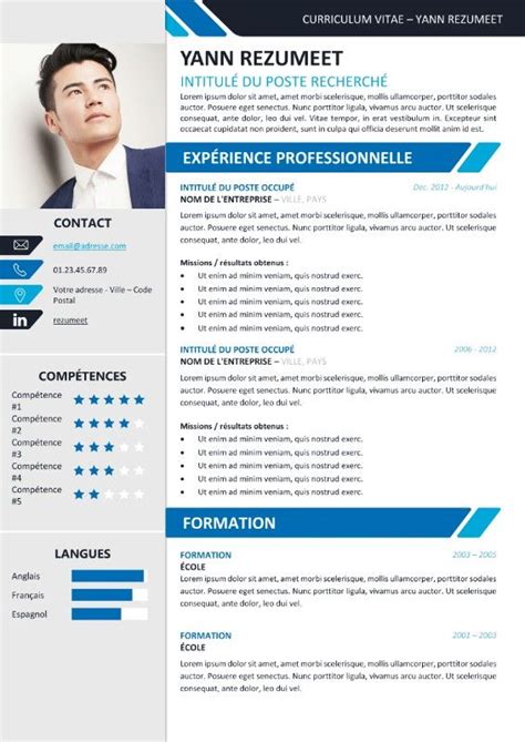 Modèle De Cv Professionnel Gratuit Word  James Johnson Lettre