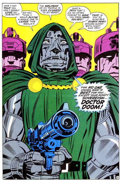 Fantastic Four Dr Doom Jack Kirby Comic Splash Page Pinterest