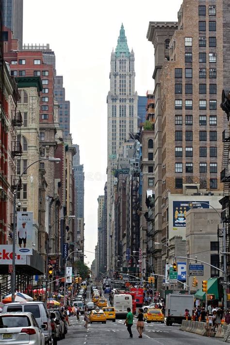 Grand Street Is A Street In Lower Manhattan New York City Editorial