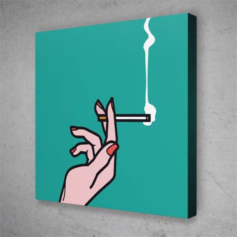 Pop Art Lips With Cigarette