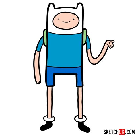 How To Draw Finn The Human Adventure Time Sketchok Step By Step