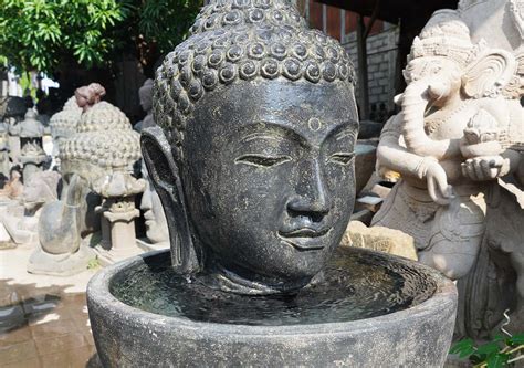 Buddha Head Fountain Statue Perfect For Indoors Or Outside In A Garden