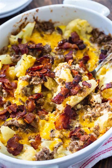 Updated this fantastic hidden cauliflower recipe with a video! Low Carb Cheeseburger Cauliflower Casserole - Skinny ...