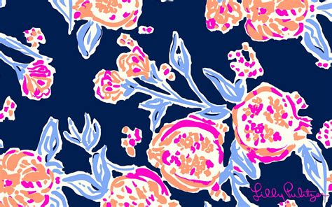 Lilly Pulitzer Floral Desktop Wallpaper