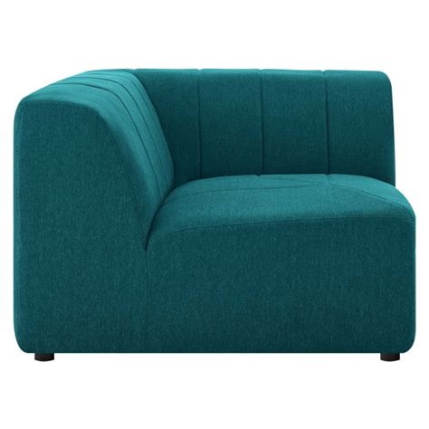 bartlett upholstered fabric corner chair teal polyester by modway