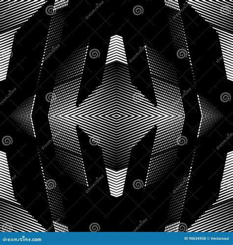 Symmetrical Repeatable Mesh Grid Background With Mirrored Geometry