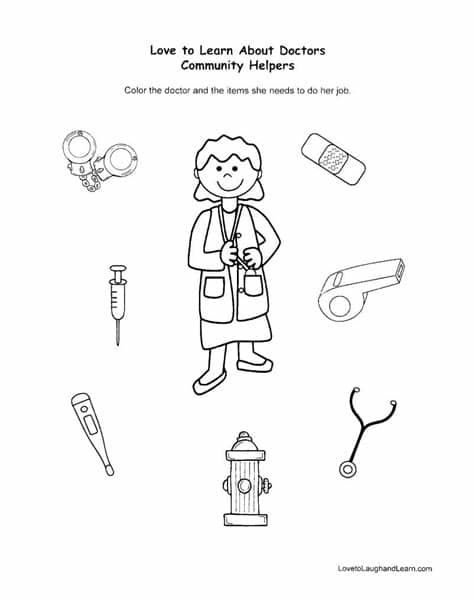 Community Helpers: Doctor Fun Sheet | Doctor for kids ...