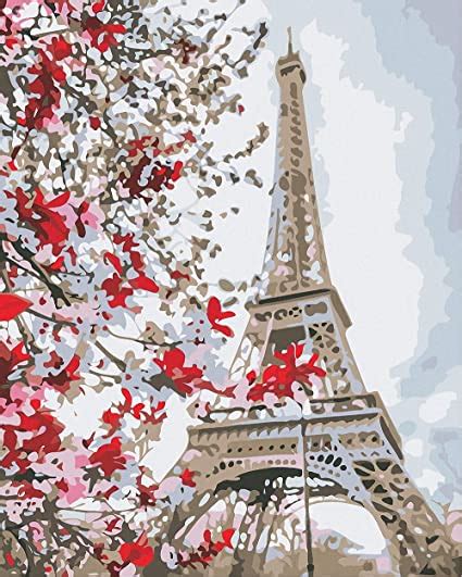 Eiffel Tower Paint By Numbers Diy Acrylic Painting Kit For