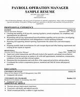 Payroll Manager Resume Images