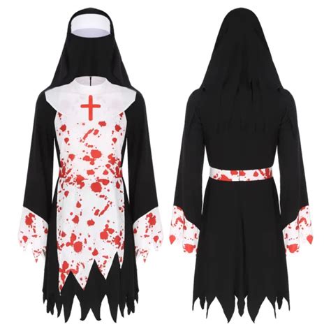 womens nun costume adult zombie cosplay fancy dress priest halloween outfit 23 73 picclick