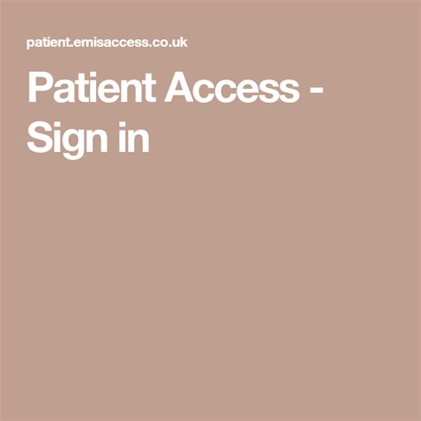 Patients Access Login