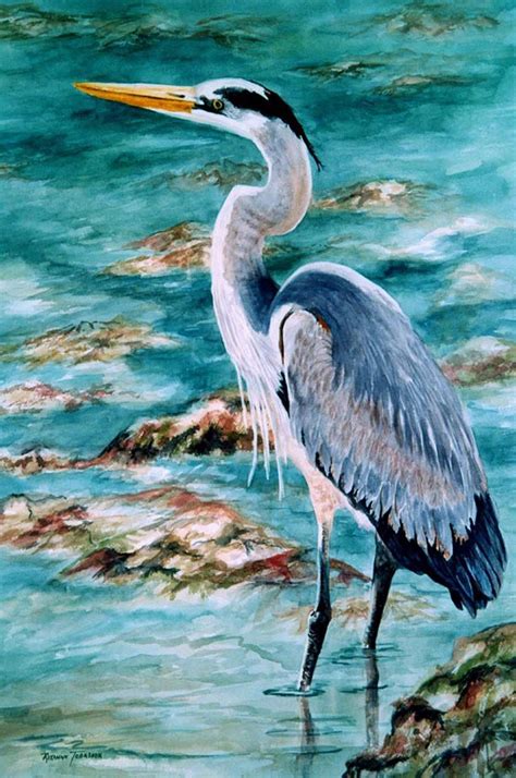 the best heron bird art ideas