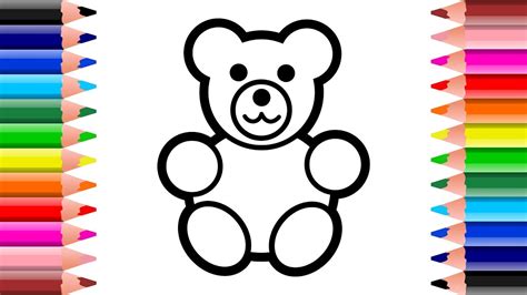 How To Draw Plush Toy Bear For Kids Drawing Animals For Kids Setoys