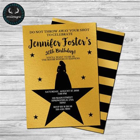 Maybe you would like to learn more about one of these? Hamilton Musical Birthday Card Party Invitations Invitations and Musicals On Pinterest ...