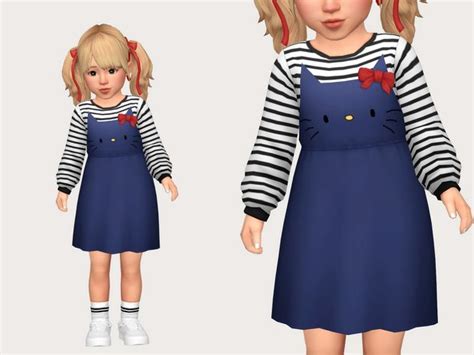 Kiara Dress Casteru On Patreon In 2023 Sims 4 Toddler Clothes Sims
