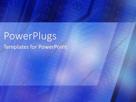 Powerpoint Template Bright Electric Blue Circuit Board With Angles 228